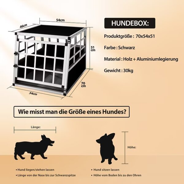 Přepravní hliníkový box pro psy M 108166