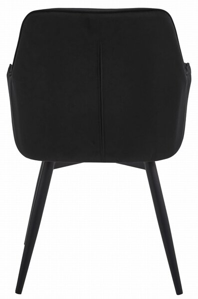 Otočné jídelní křeslo JORK360 VELVET, černé