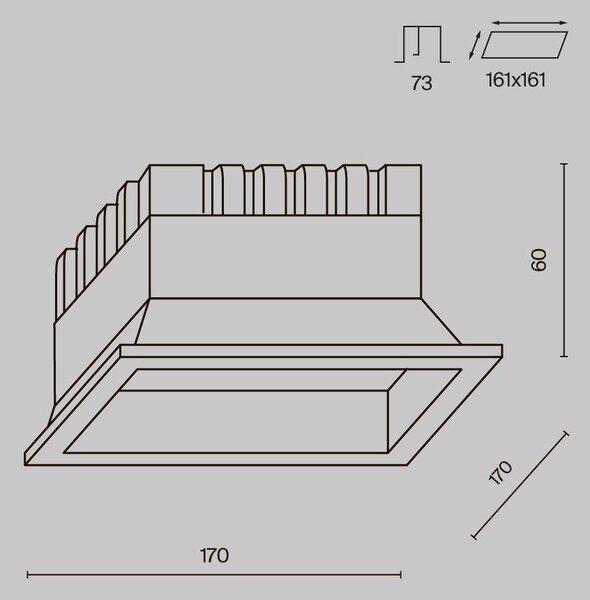Vestavné svítidlo Okno 24W IP 44 DL056-24W3-4-6K-W - MAYTONI