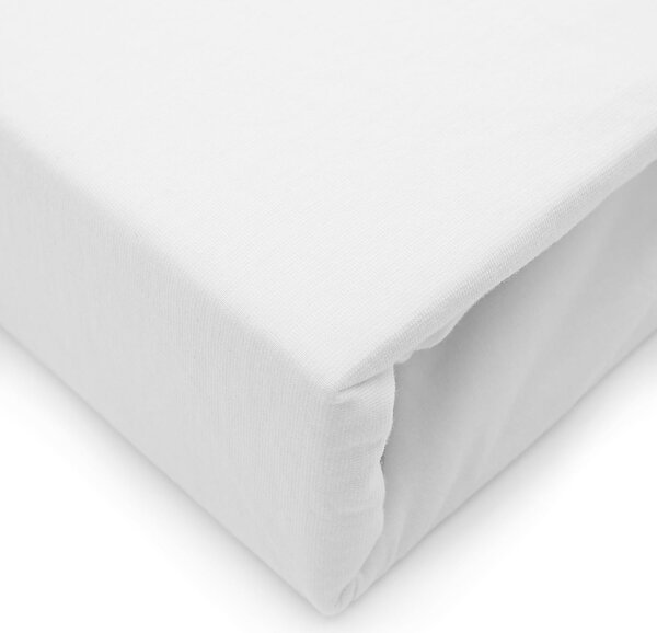 ELASTICKÉ JERSEY PROSTĚRADLO 90X200 CM, VÝŠKA 30 CM BÍLÁ