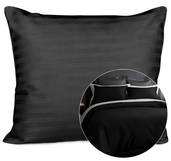 SATÉNOVÝ POVLAK NA POLŠTÁŘ CIZGILI BLACK 70X80 CM EXCLUSIVE ČERNÁ