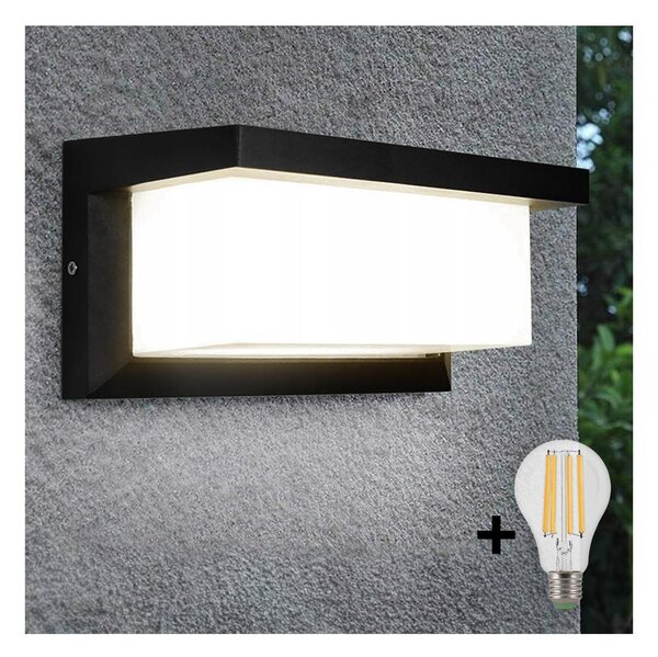 LED Venkovní nástěnné svítidlo NEELY 1xE27/9W/230V 4000K IP54 černá