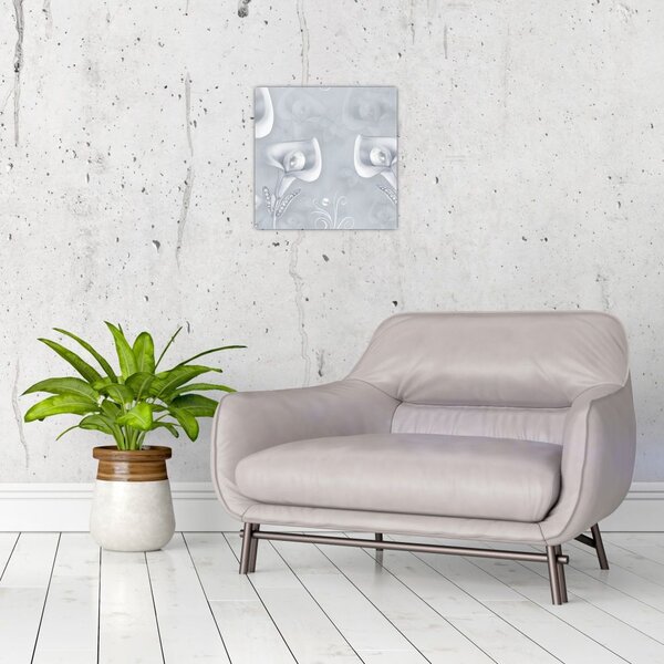 Obraz - Perlové květy (30x30 cm)