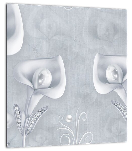 Obraz - Perlové květy (30x30 cm)