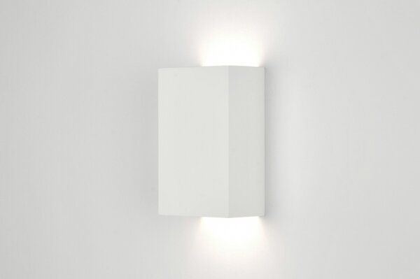 Nástěnné keramické bílé svítidlo Shine 18 (LMD)