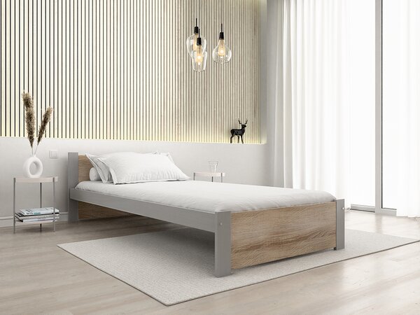Postel IKAROS 90 x 200 cm, dub sonoma/šedá