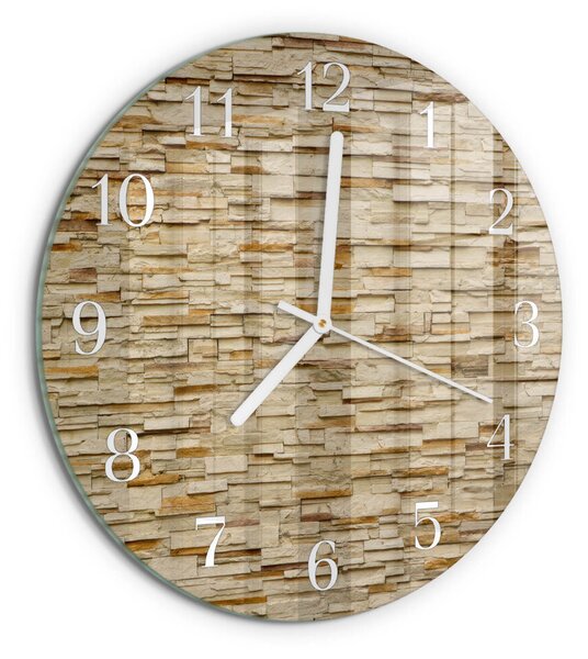 Skleněné hodiny na stěnu Dekorativní kámen zsob-fi30-00295205