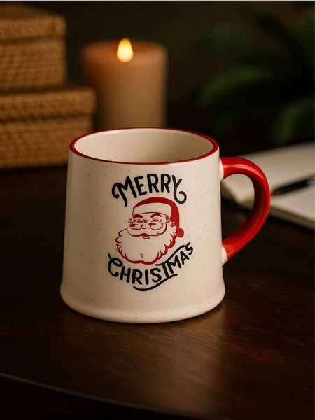 Sinsay - Vánoční hrnek s motivem Santa Clause - červená