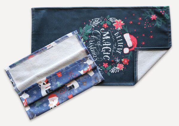 KUCHYŇSKÉ UTĚRKY MS HOME CHRISTMAS SADA 2 KS 38X60 CM VZOROVANÉ