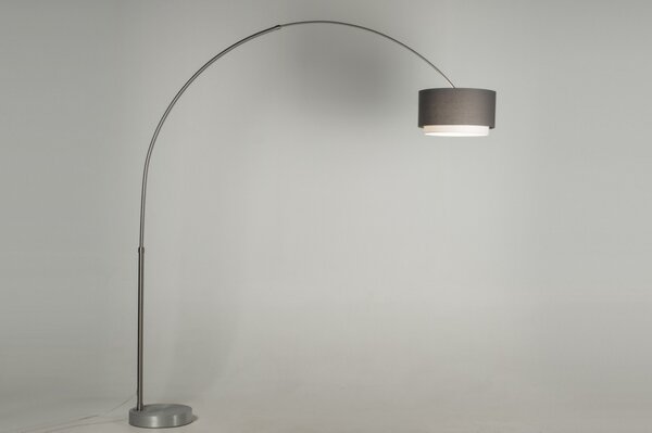 Stojací designová oblouková lampa Adamo Soffito Grey (LMD)