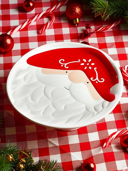 Sinsay - Vánoční podnos s figurkou Santa Clause - červená