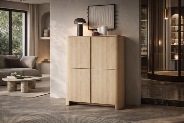 Vysoká komoda Sorrenti 103 cm – dub Vicenza