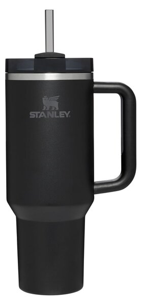 Černá termoska s brčkem z nerezové oceli 1,18 l Quencher H2.0 FlowState Tumbler Black – Stanley