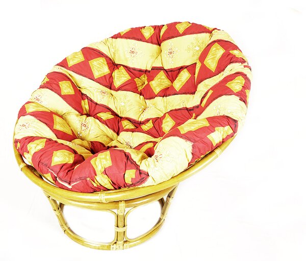 Ratanový PAPASAN, světlý, průměr 110 cm