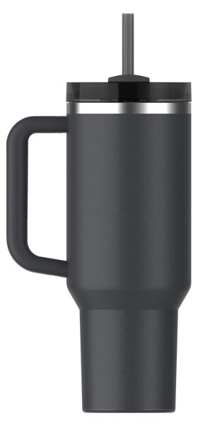 Černá termoska s brčkem z nerezové oceli 1,18 l Quencher H2.0 FlowState Tumbler Black – Stanley