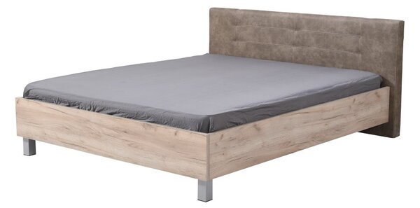 Manželská postel 160x200cm Ciri - dub šedý/šedá