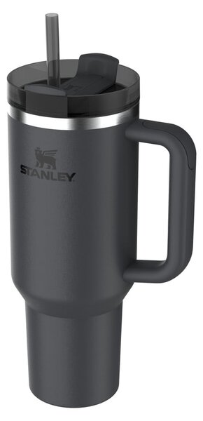 Černá termoska s brčkem z nerezové oceli 1,18 l Quencher H2.0 FlowState Tumbler Black – Stanley