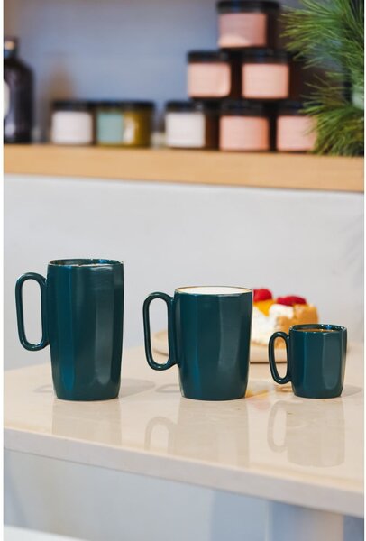 Tmavě zelené hrnky z kameniny v sadě 2 ks 250 ml Fuori – Vialli Design