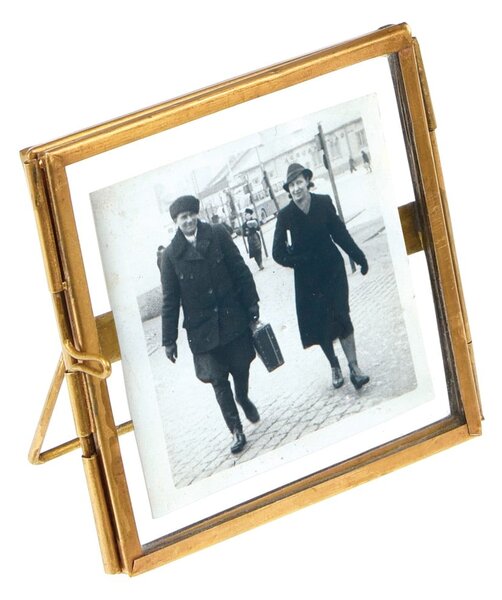 Kovový stojací rámeček ve zlaté barvě 8x8 cm – Rex London