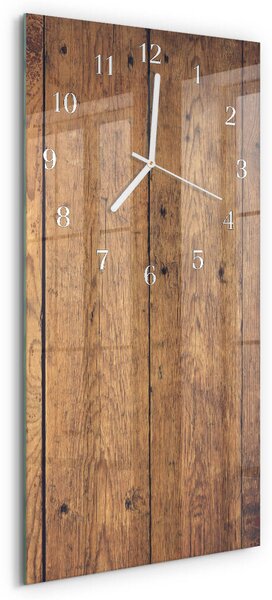 Skleněné hodiny vertikální Dřevo zsppb-30x60-00082281