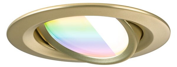 P 92436 LED vestavné svítidlo Nova Coin kruhové 84mm 50° RGBW+ 3x6W 230V zlatá mat hliník - PAULMANN