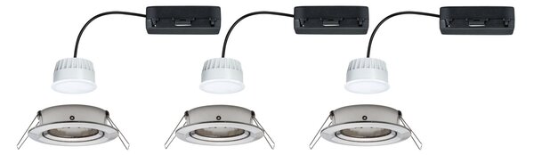P 92434 LED vestavné svítidlo Nova Coin kruhové 84mm 50° RGBW+ 3x6W 230V kov kartáčovaný hliník - PAULMANN