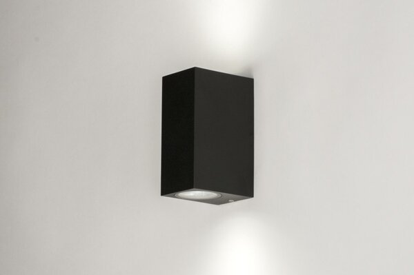 Nástěnné koupelnové černé svítidlo Detroit V Black (LMD)