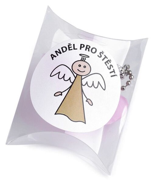 Anděl pro štěstí, v krabičce - 13 modrá holubí