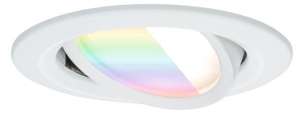 P 92438 LED vestavné svítidlo Nova Coin kruhové 84mm 50° RGBW+ 6W 230V bílá mat hliník - PAULMANN