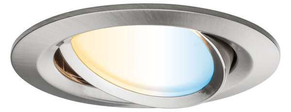 P 92441 LED vestavné svítidlo Nova Coin kruhové 84mm 50° měnitelná bílá 3x6W 230V kov kartáčovaný hliník - PAULMANN