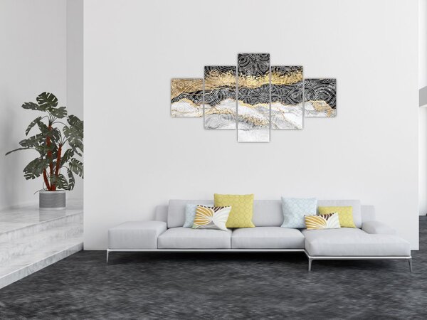 Obraz - Mandala v mramoru (125x70 cm)