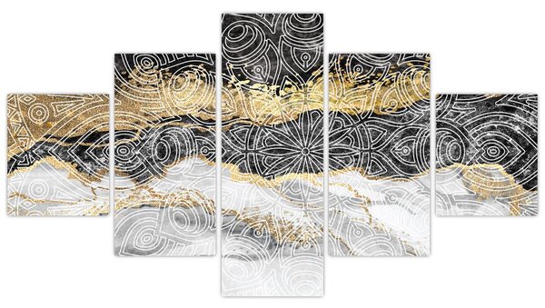 Obraz - Mandala v mramoru (125x70 cm)