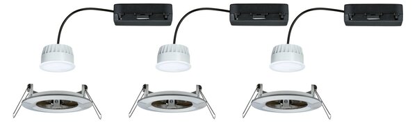 P 92443 LED vestavné svítidlo Nova Coin IP44 kruhové 78mm měnitelná bílá 3x6W 230V kov kartáčovaný hliník - PAULMANN