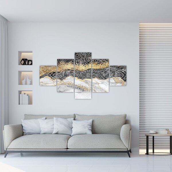 Obraz - Mandala v mramoru (125x70 cm)