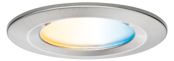 P 92443 LED vestavné svítidlo Nova Coin IP44 kruhové 78mm měnitelná bílá 3x6W 230V kov kartáčovaný hliník - PAULMANN