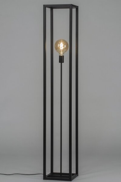 Stojací industriální černá lampa Boston Vernon Black (LMD)