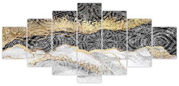 Obraz - Mandala v mramoru (210x100 cm)