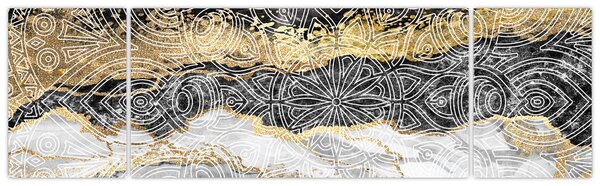 Obraz - Mandala v mramoru (170x50 cm)