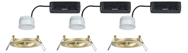P 92445 LED vestavné svítidlo Nova Coin IP44 kruhové 78mm měnitelná bílá 3x6W 230V zlatá mat hliník - PAULMANN