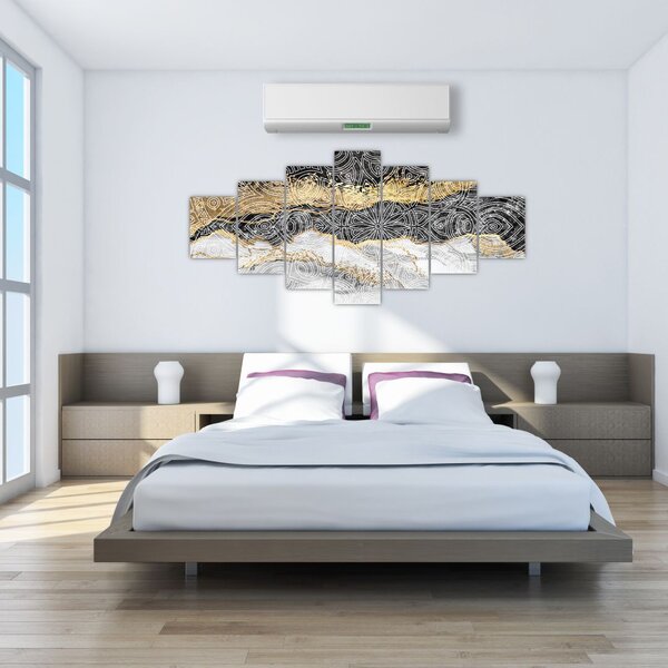 Obraz - Mandala v mramoru (210x100 cm)
