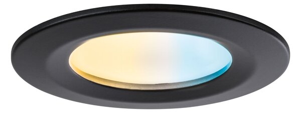 P 92446 LED vestavné svítidlo Nova Coin IP44 kruhové 78mm měnitelná bílá 3x6W 230V černá mat hliník - PAULMANN