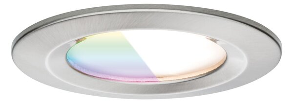 P 92450 LED vestavné svítidlo Nova Coin IP44 kruhové 78mm RGBW+ 3x6W 230V kov kartáčovaný hliník - PAULMANN