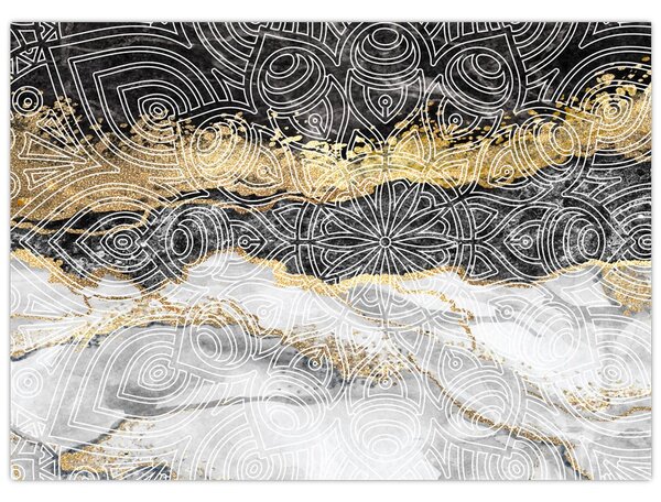 Obraz - Mandala v mramoru (70x50 cm)