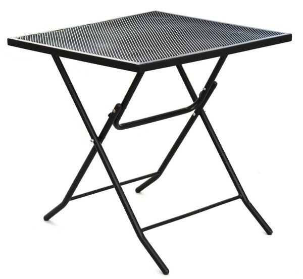 Skládací stůl FELIPO — 70×70 cm, černý kov