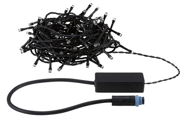 P 94641 Plug & Shine LED světelný řetěz Yuna teplá bílá 12,4m IP44 2,5W černá - PAULMANN