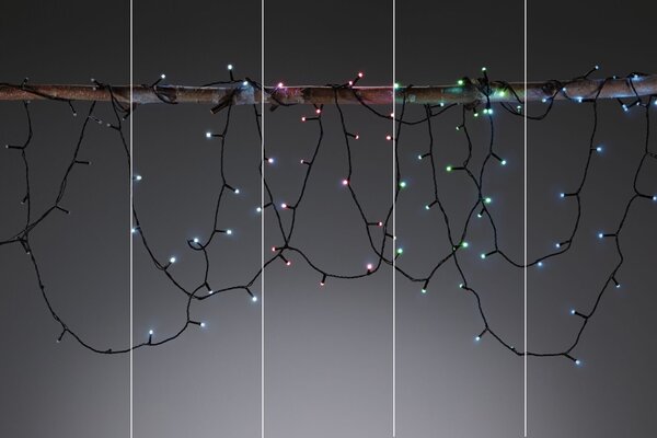 P 94643 Plug & Shine LED světelný řetěz Yuna RGB 12,4m IP44 5W černá - PAULMANN