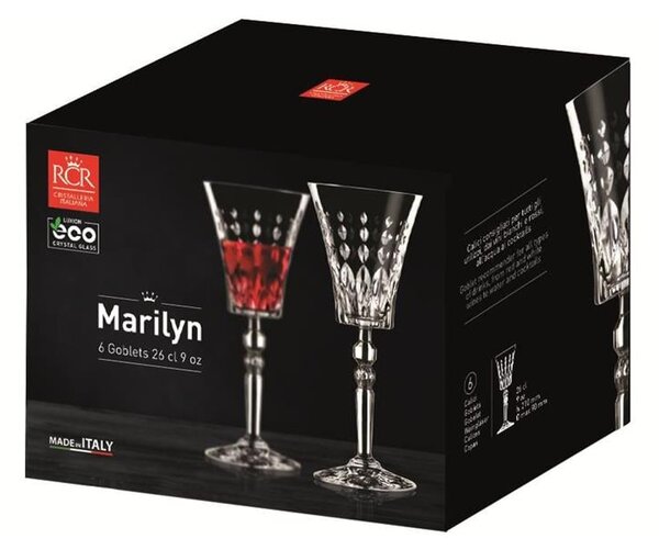 RCR MARILYN SKLENICE NA VÍNO 260ML SADA 6 KS
