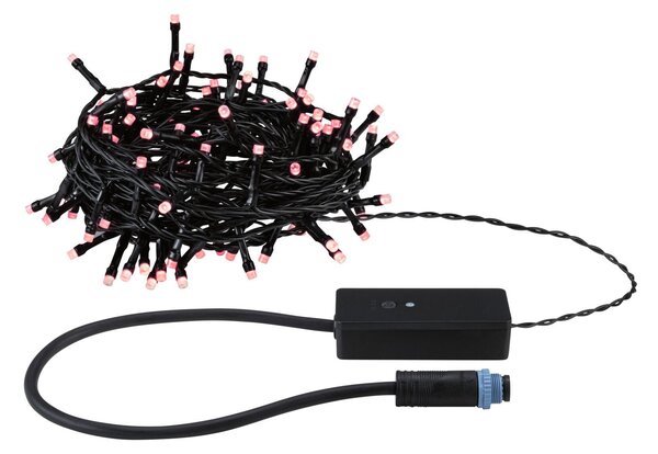 P 94643 Plug & Shine LED světelný řetěz Yuna RGB 12,4m IP44 5W černá - PAULMANN