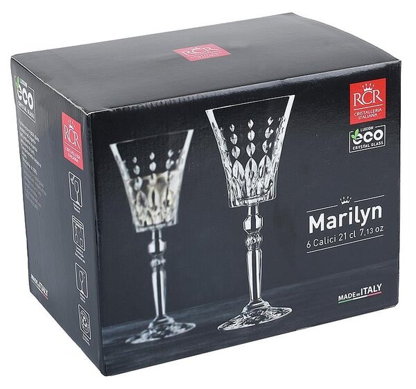 RCR MARILYN SKLENICE NA VÍNO 210 ML SADA 6 KS