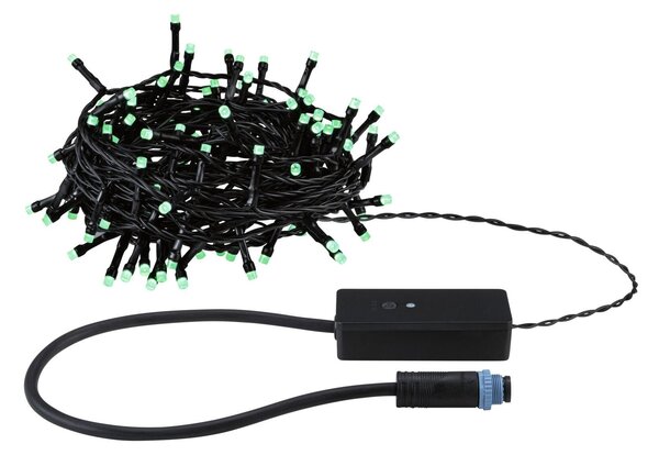 P 94643 Plug & Shine LED světelný řetěz Yuna RGB 12,4m IP44 5W černá - PAULMANN